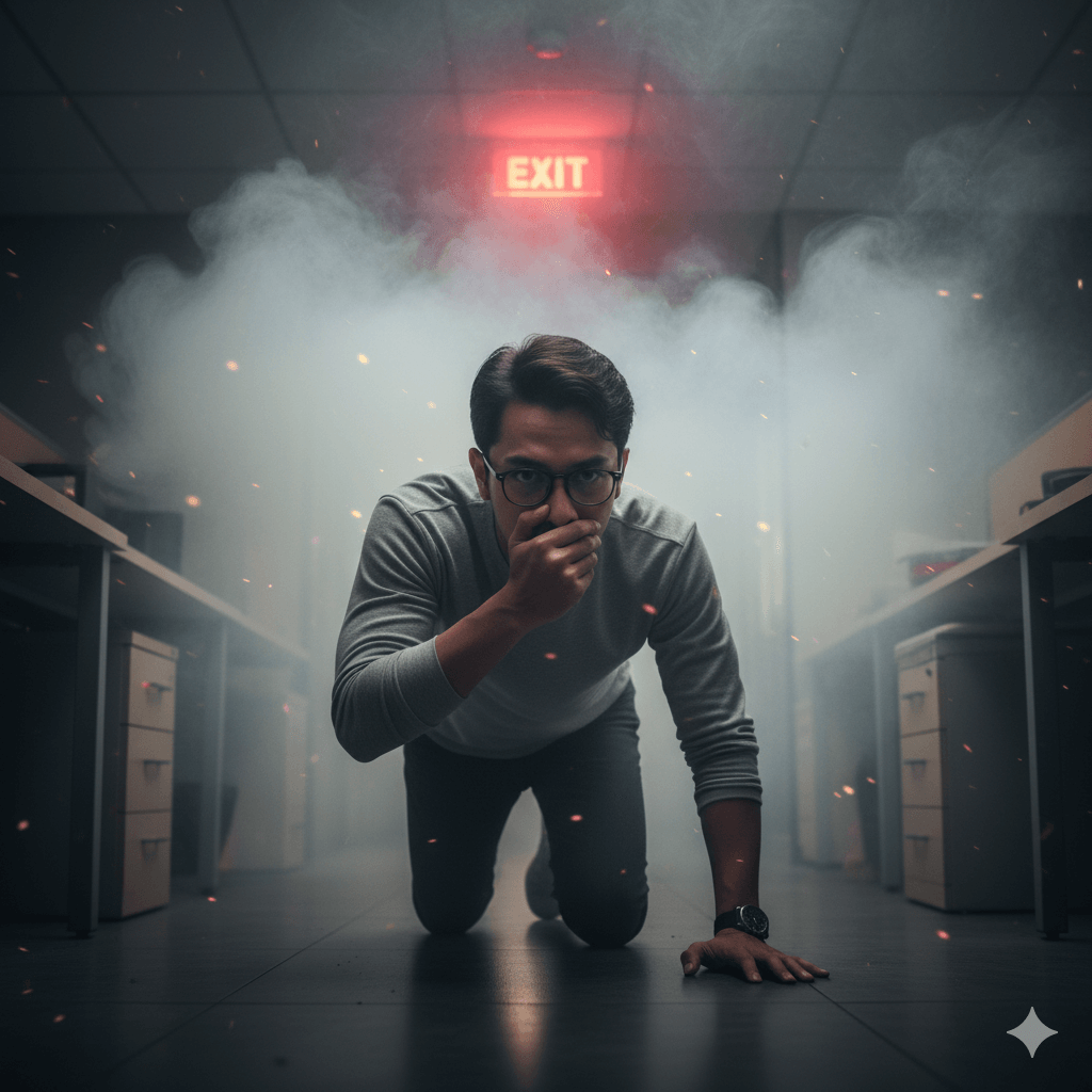 bertahan ketika terjebak dalam kebakaran