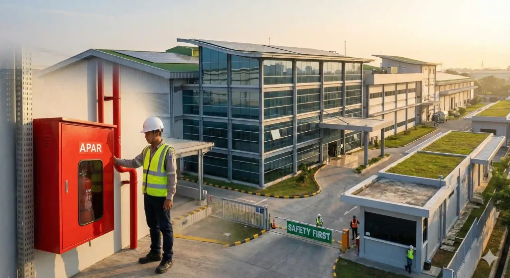 alat pemadam kebakaran pabrik